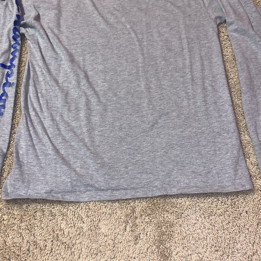 Men’s Gray Champion Long Sleeve Logo Shirt - Picture 9 of 9